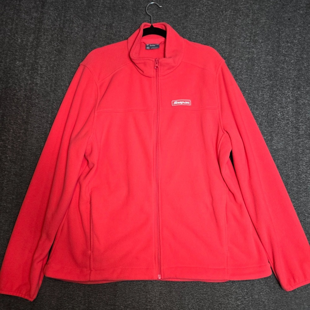 Snap On Tools Women Choko Weekender‎ Full Zip Sweater Sz 2XL Coral Red / Pink